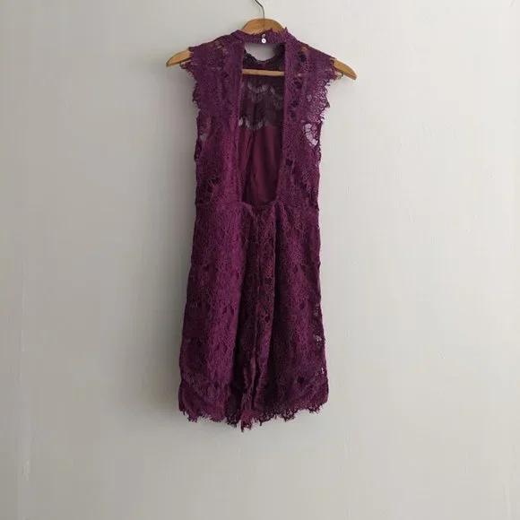 NWT Free People Purple Lace Dress Size S - Picture 5 of 10